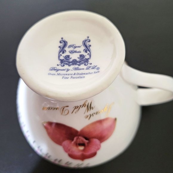 Royal Elfreda Flower Cup & Saucer - Lycaste Wyld Dream - Picture 5 of 13